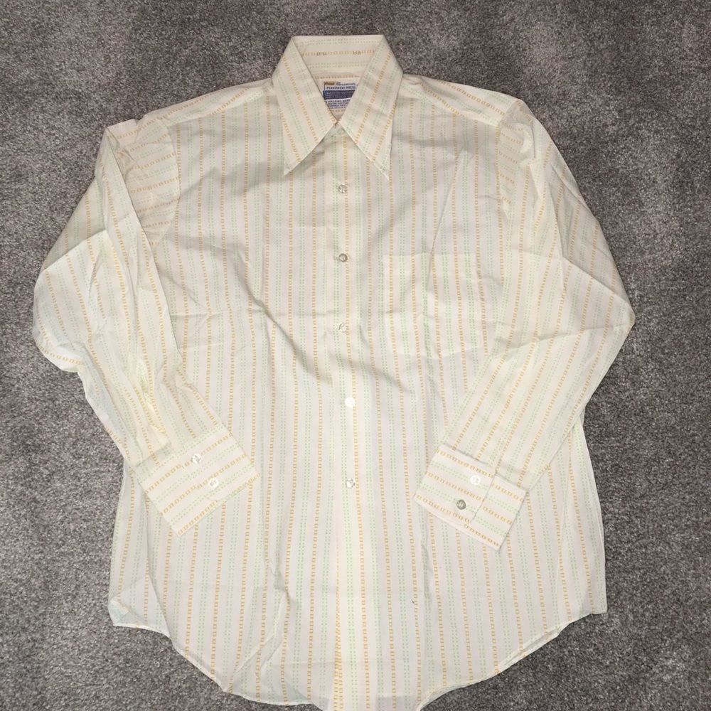 W T Grant Permapress Vintage 60’s & 70’ dress shirt 16 x 33 hipster retro Grants